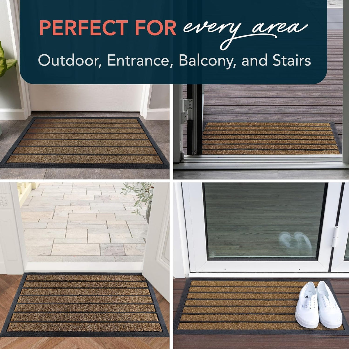 ubdyo mud-dirt resistant mat suitable for front and back doors.