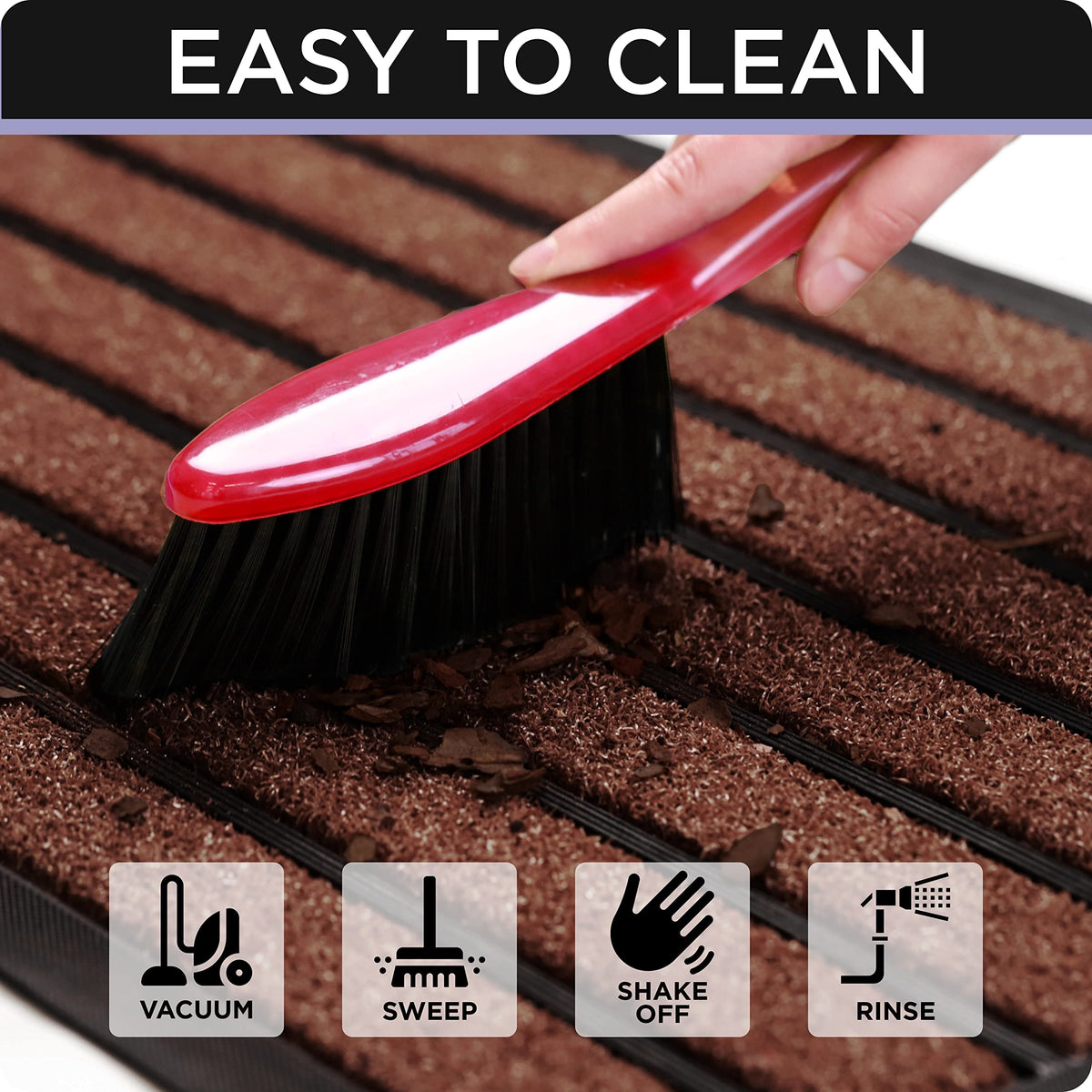 UBDYO large 30x17 inch mat covers wide entryways and patios