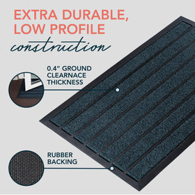 UBDYO low-profile 0.4-inch mat fits doors smoothly
