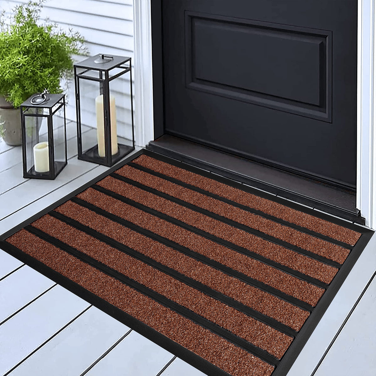 UBDYO low-profile 0.4 inch mat clears under doors smoothly