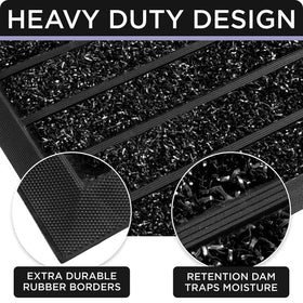 ubdyo low-profile 04-inch front door mat fits under doors.