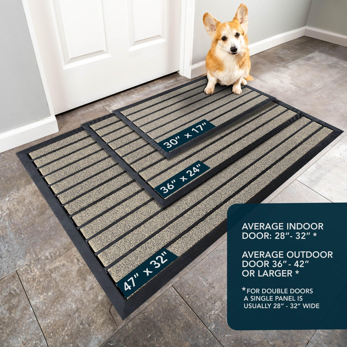 ubdyo low-profile 0.4-inch door mat fits under doors smoothly
