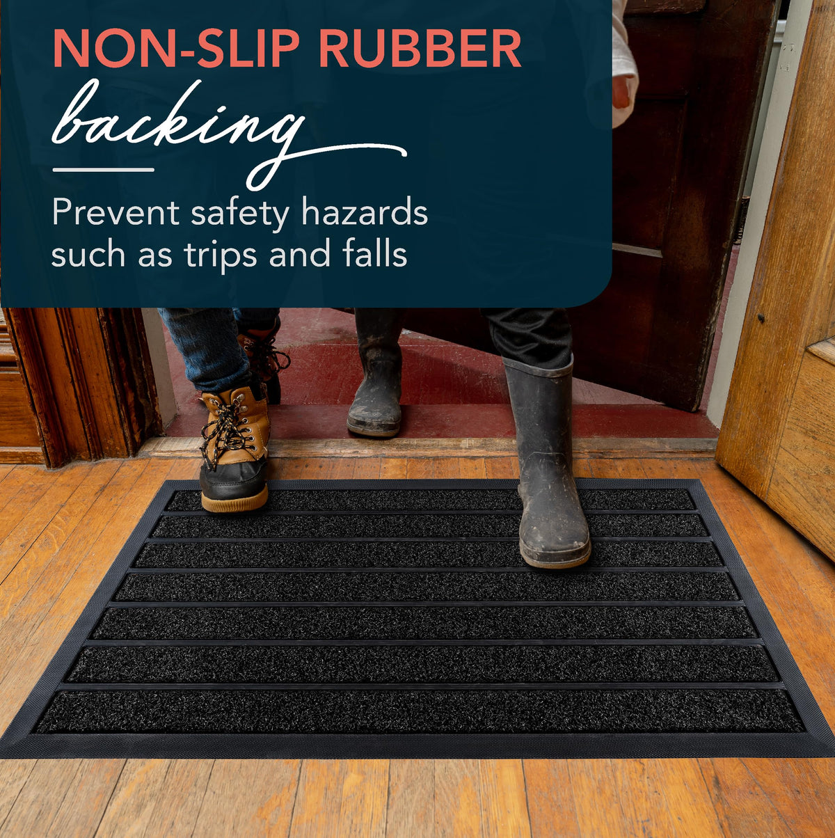 ubdyo modern-design entrance mat adds contemporary curb appeal.