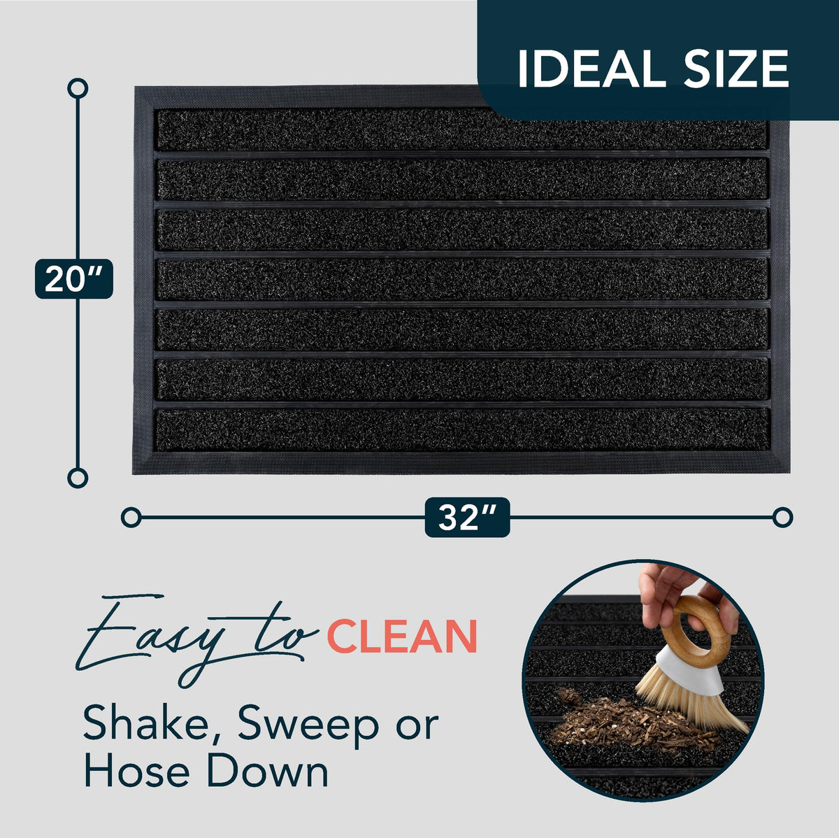 ubdyo water-trap non-slip mat keeps the entry secure in rain.