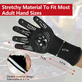 UBeesize bear paw design close-up highlighting grip and arm coverage for grilling.