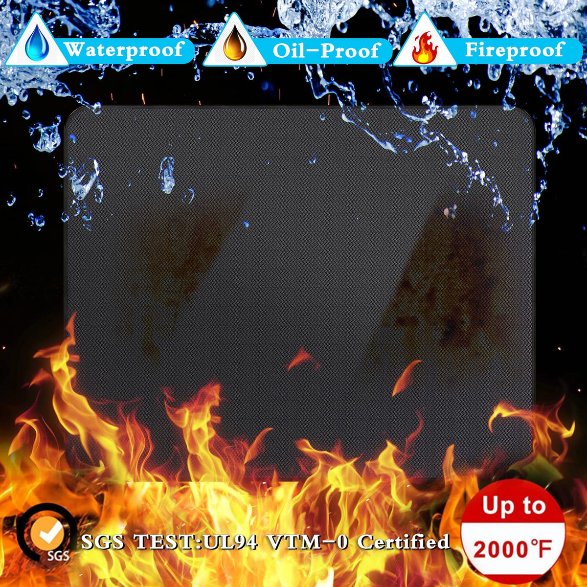UBeesize double-sided-silicone-coated mat resists heat and cleans easily.