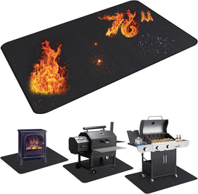 UBeesize grill mat under grill 76x48 inches protects decking from grease