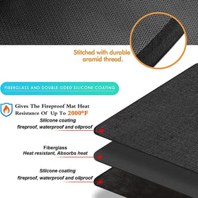UBeesize grill-mat waterproof backing shields surfaces from liquids.