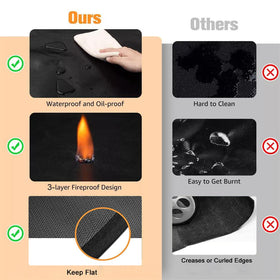 UBeesize Grill Mat is waterproof and easy to clean.