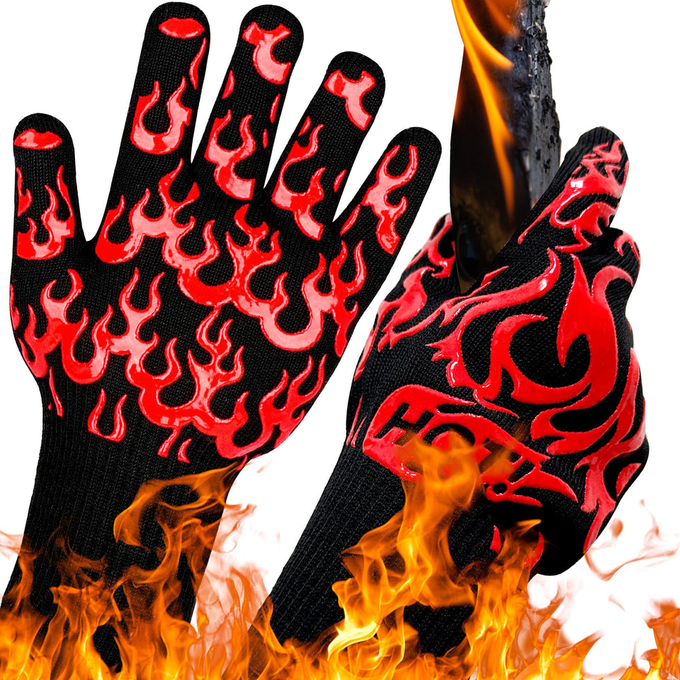 UBeesize Lengthen BBQ Gloves provide flame-coverage for deep grill access.