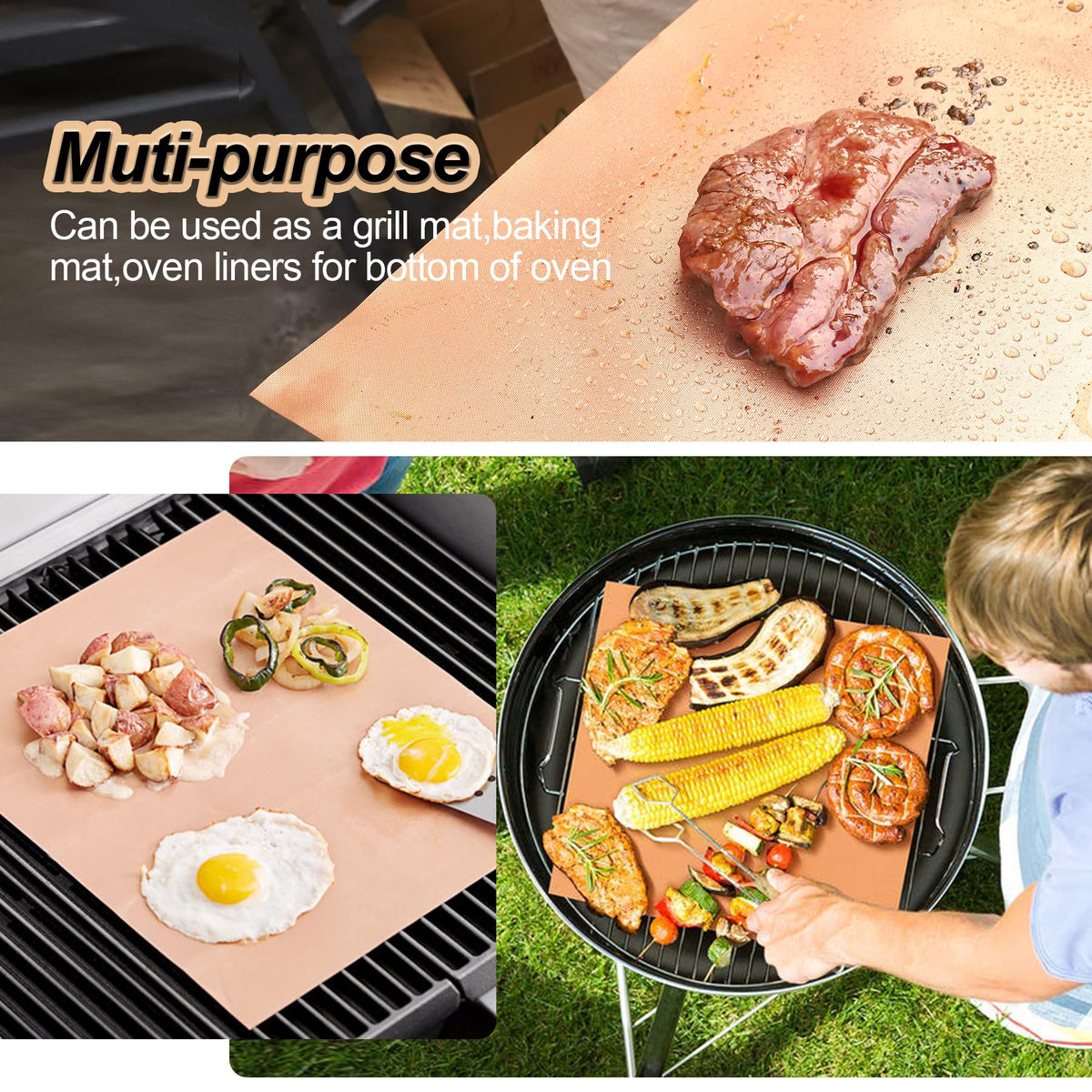 UBeesize oven liner mats double as baking sheets for roasting and baking.