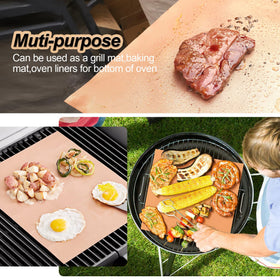UBeesize oven liner mats double as baking sheets for roasting and baking.