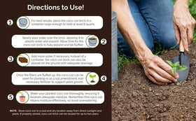 UBICON Easy Use Coco Coir bricks expanding to 10 gallons for versatile gardening
