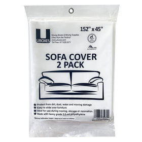 UBOXES sofa moving cover in flat view protects upholstery during transport.