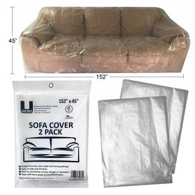 UBOXES sofa moving cover, rolled view, ideal for compact storage and protection.
