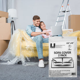 UBOXES lightweight sofa cover weighs about 1 lb per pack.