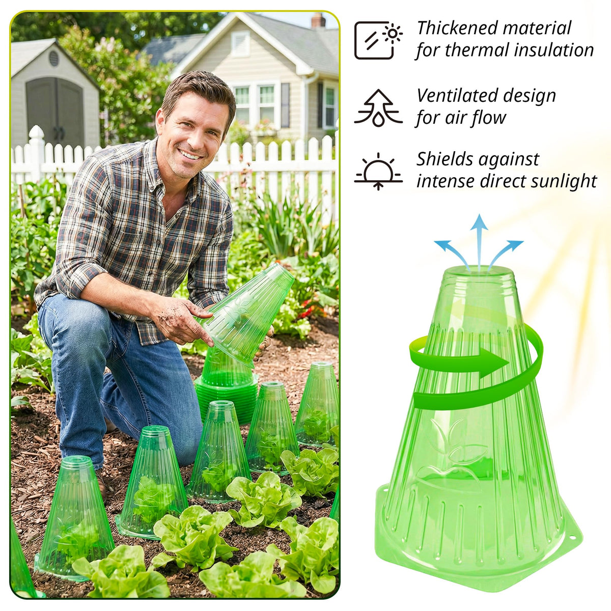 UCandy 60-stakes secure cloches against wind