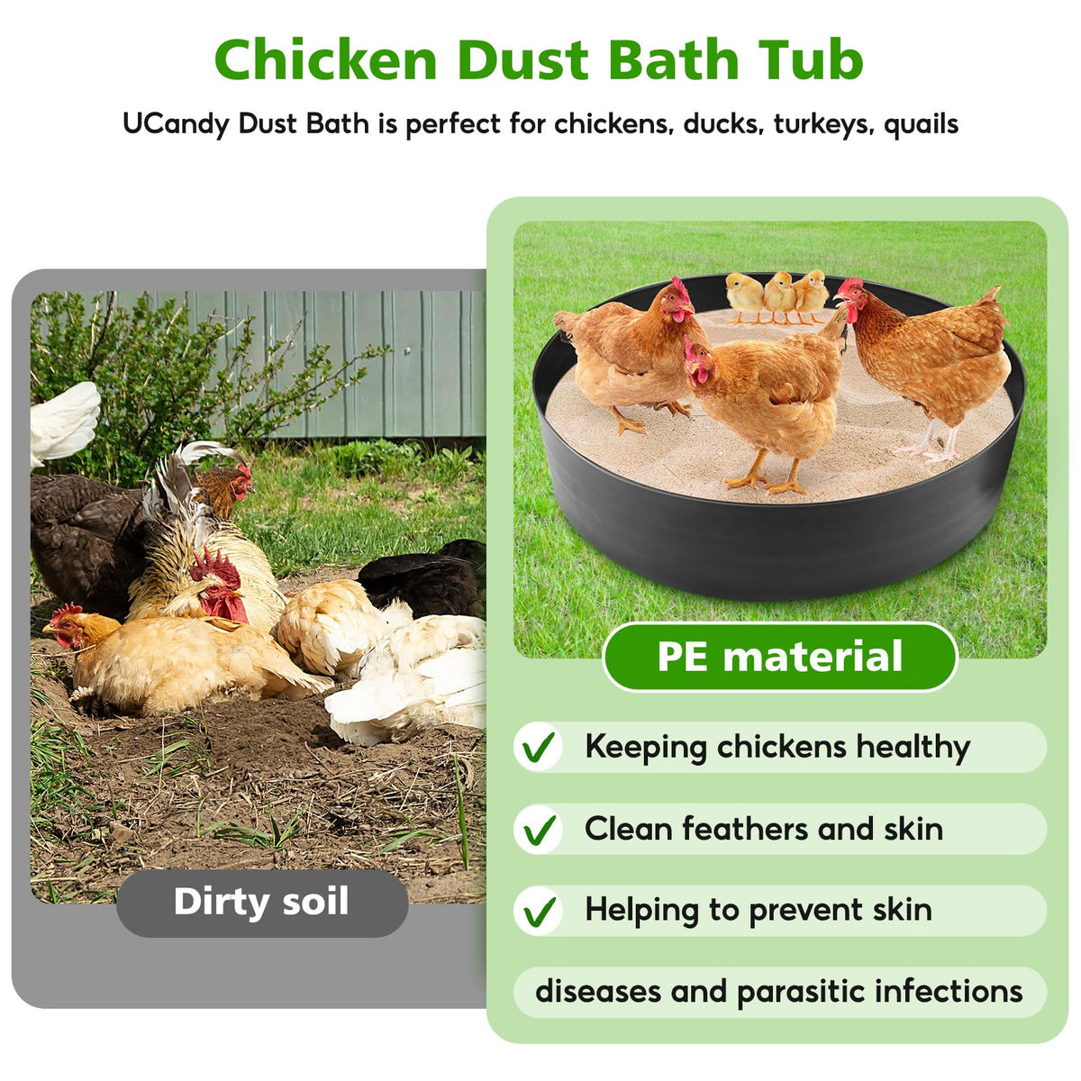 UCandy Dust Bath Assembly nails securing the bath shape