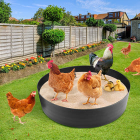 UCandy Dust Bath Circle bottomless design enables drainage for quick drying