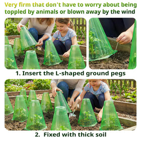 UCandy reusable plastic cloches offer durable protection