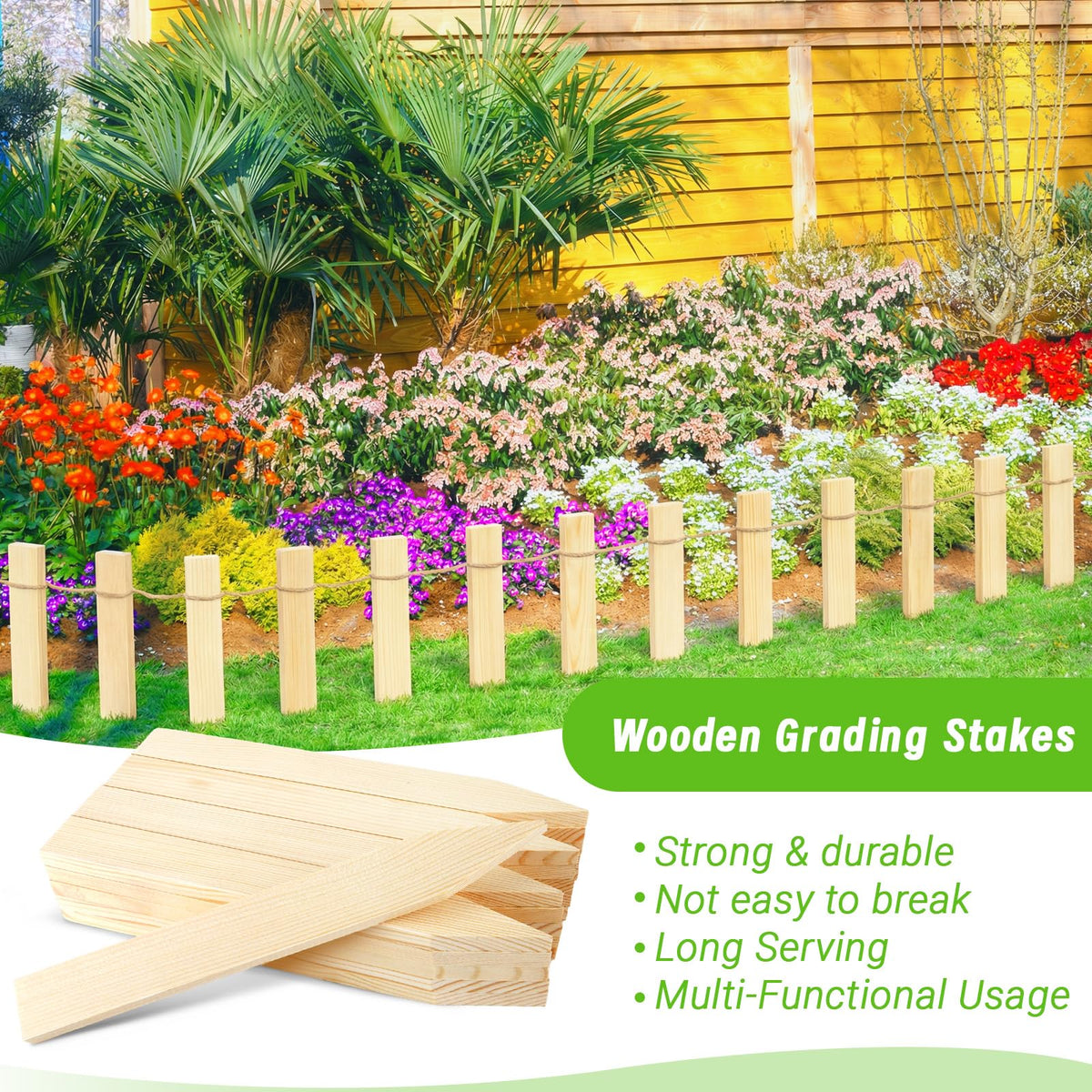 UCandy wooden stake used for plant support in home gardens.