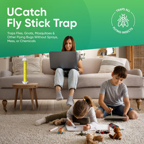 UCatch fly stick trap targets gnats, flies, wasps, and more.