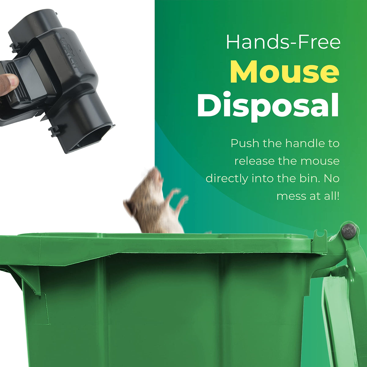 UCatch trap cover showing concealed mechanism for pet-friendly safety.