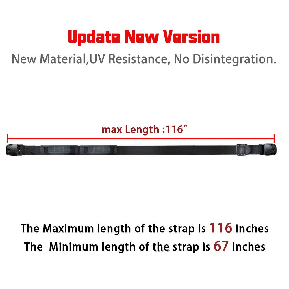 UCEDER adjustable buckles showing 67-116 inch length range.