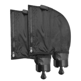 UCEDER black nylon mesh pool bag closeup shows durable zipper for easy debris capture.
