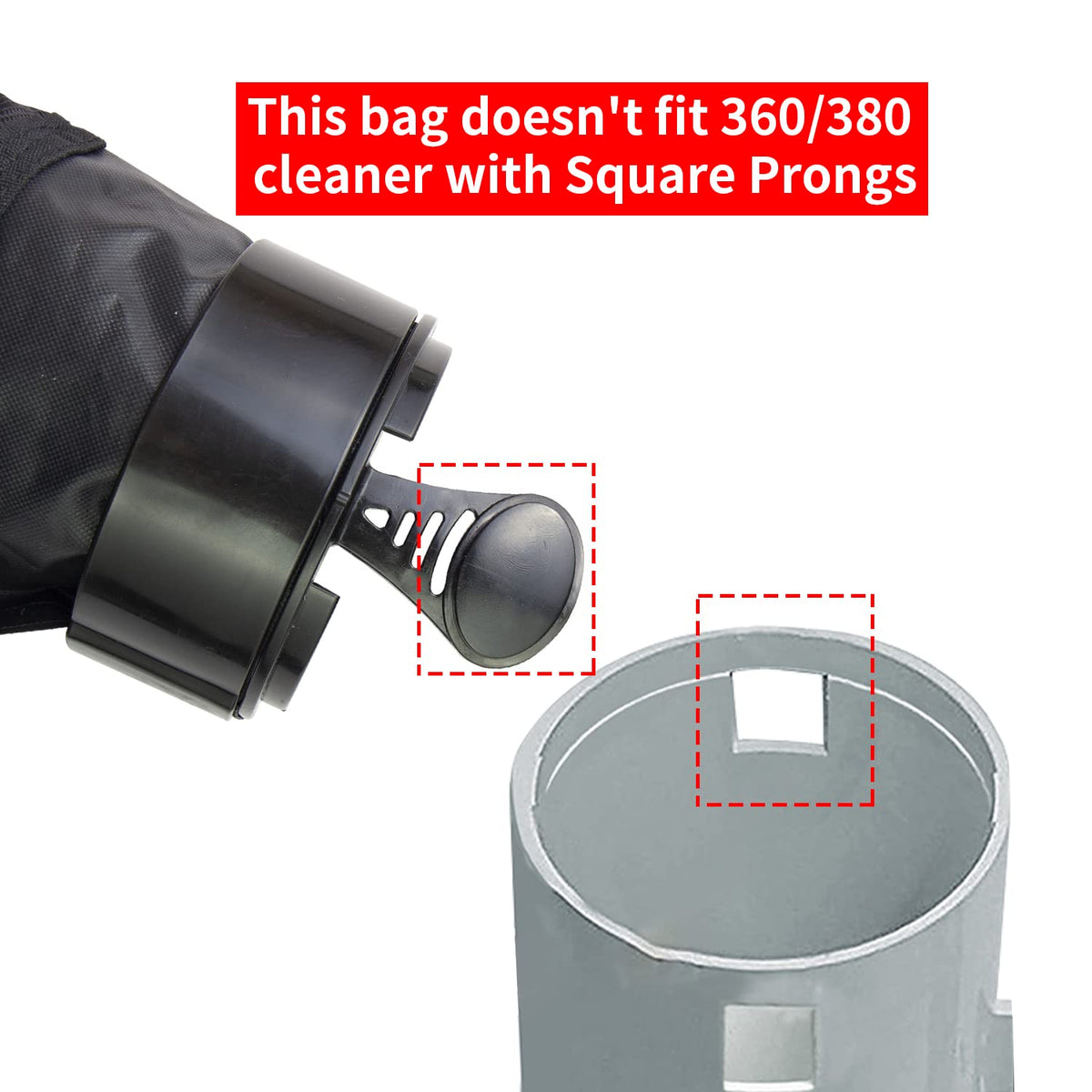 UCEDER Polaris 480 bag in use highlights efficient debris collection during cleaning.
