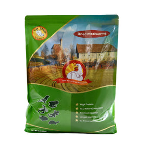 UCM Group mealworms 5lb bag close-up, dust-free and high-protein feed