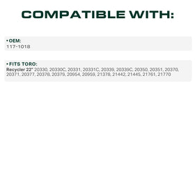 32.3-inch length ensures compatibility with 22-inch Toro Recycler