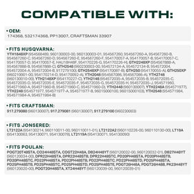 UDC Mower Belts 174368 Husqvarna YT-series belt close-up shows broad compatibility