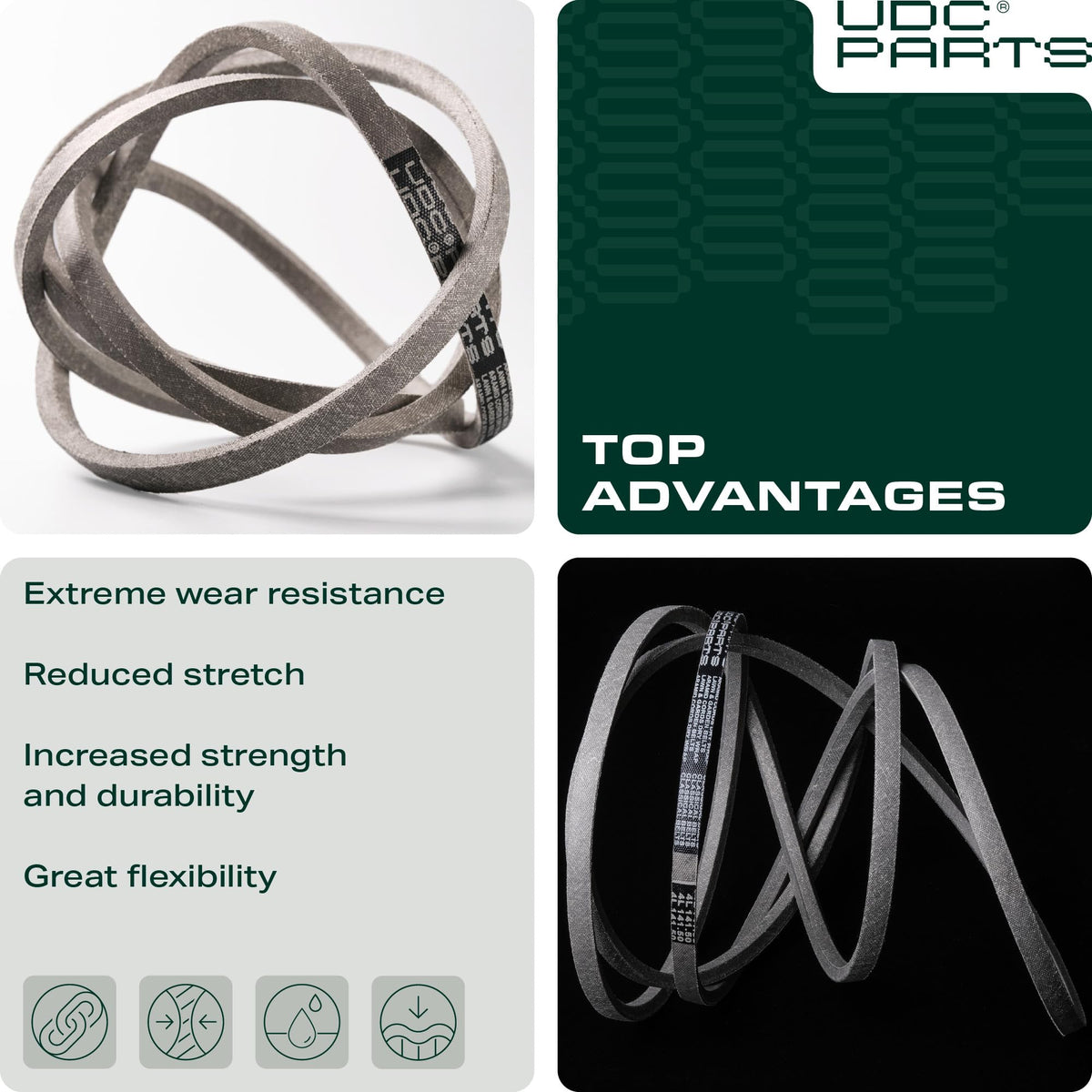 UDC Mower Belts 754-04062 packaging label