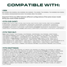 UDC Mower Belts 954-04060C compatible models list provides clear fit options.