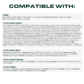 UDC Mower Belts 954-04077A dimensions 0.66 inch width and 134 inch length for precise fit.