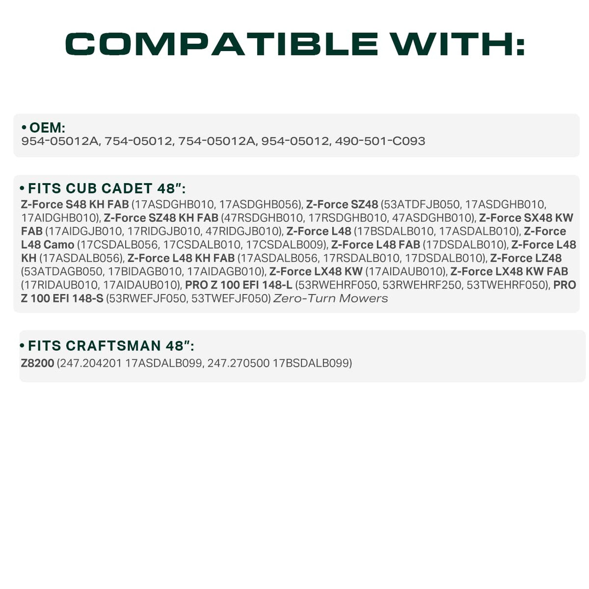 UDC Mower Belts 954-05012A aramid cord close-up shows strength and durability.