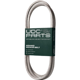 UDC Mower Belts close-up shows aramid cord strength for demanding mowing tasks.