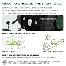 UDC Mower Belts aramid cord upper drive belt in action, strong drive performance.