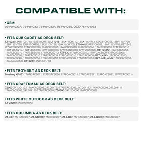 UDC Mower Belts Cub Cadet LT1046 compatibility for flexible mower options.