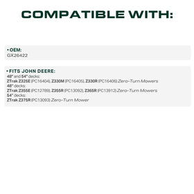 UDC GX26422 aramid cords highlight high-strength deck belt for tough terrains