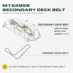 UDC Mower Belts John Deere GT235 compatibility for reliable deck operation
