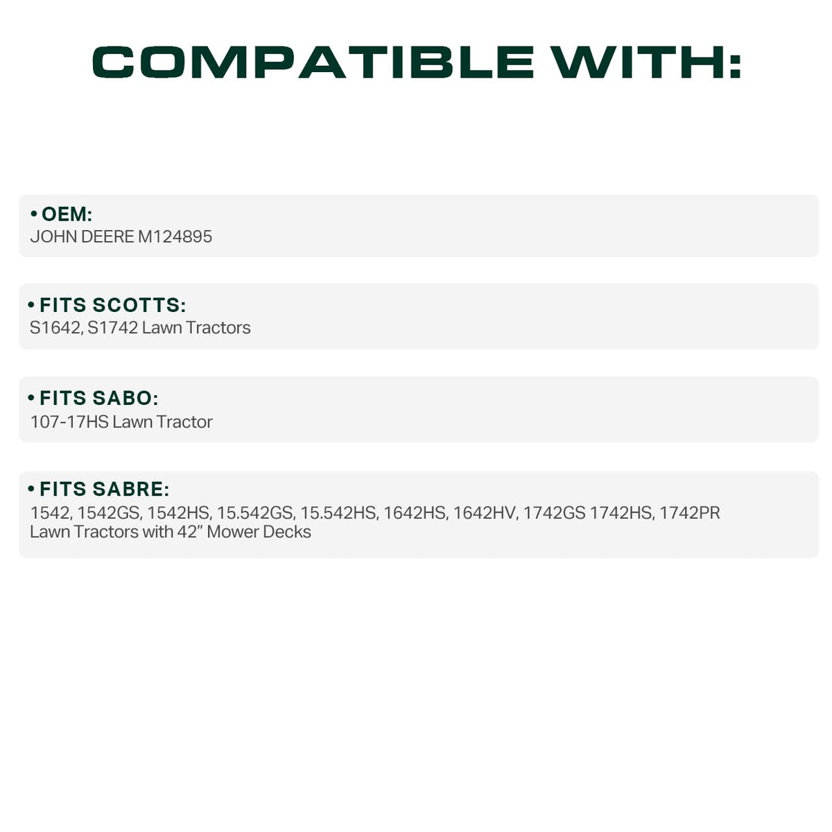 UDC Mower Belts M124895 two-layer wrap visible on belt surface for protection.