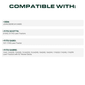 UDC Mower Belts M124895 two-layer wrap visible on belt surface for protection.