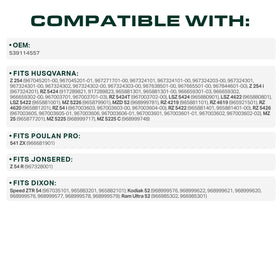 UDC Mower Belts natural rubber body delivers flexible mowing seasons.