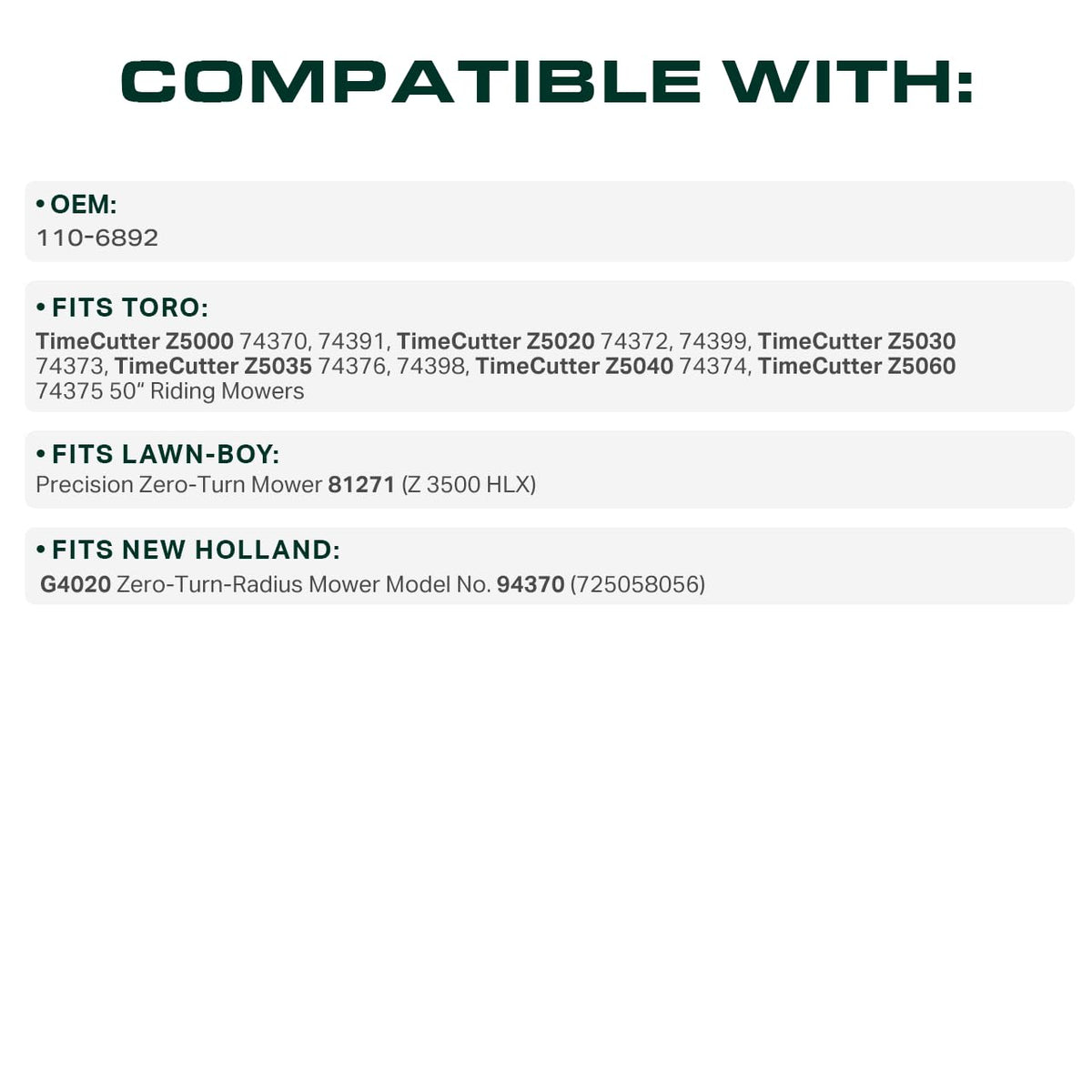 UDC Mower Belts two-layer wrap adds durability and wear resistance