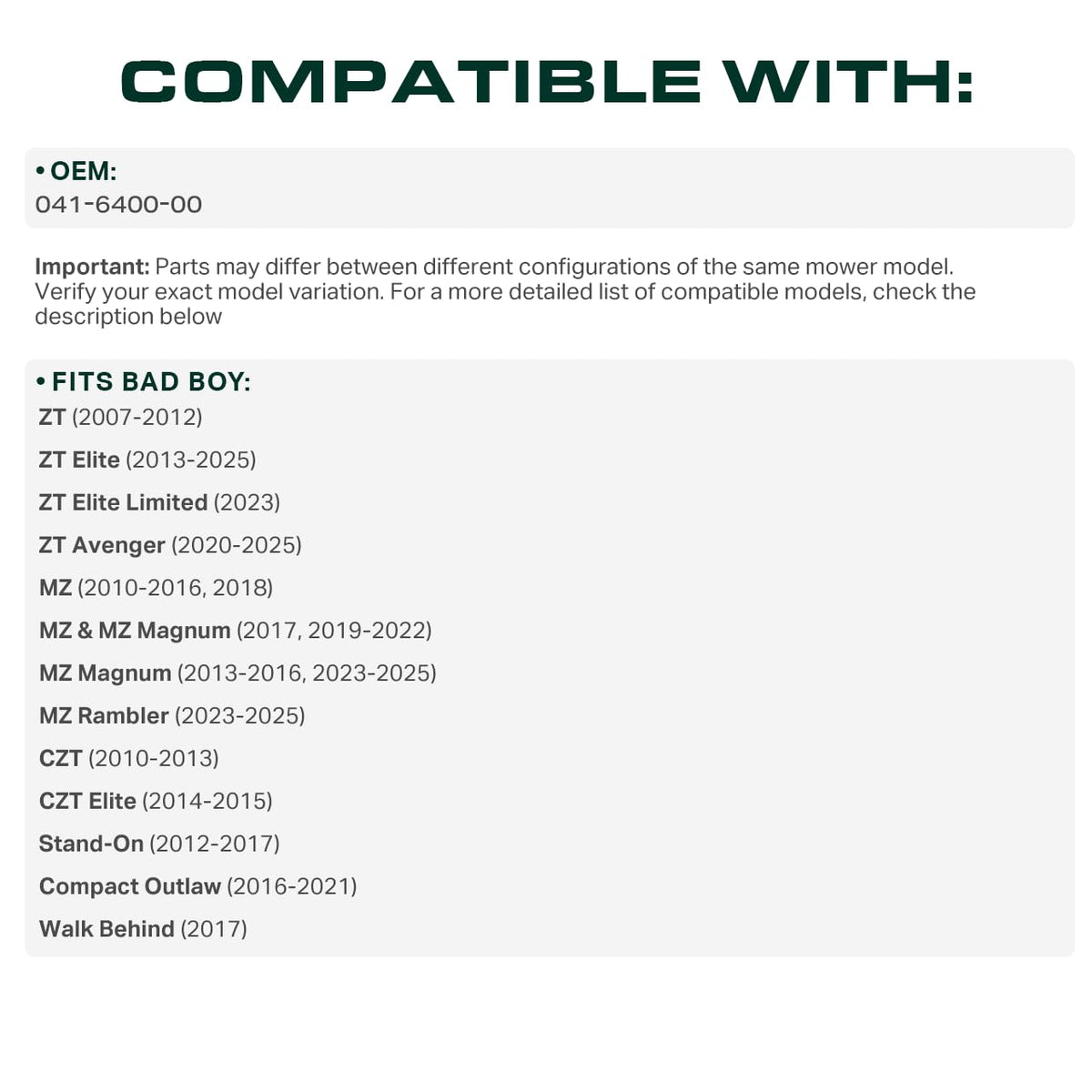UDC Mower Belts wear-resistant belt construction boosts durability.