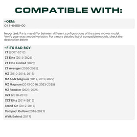UDC Mower Belts wear-resistant belt construction boosts durability.