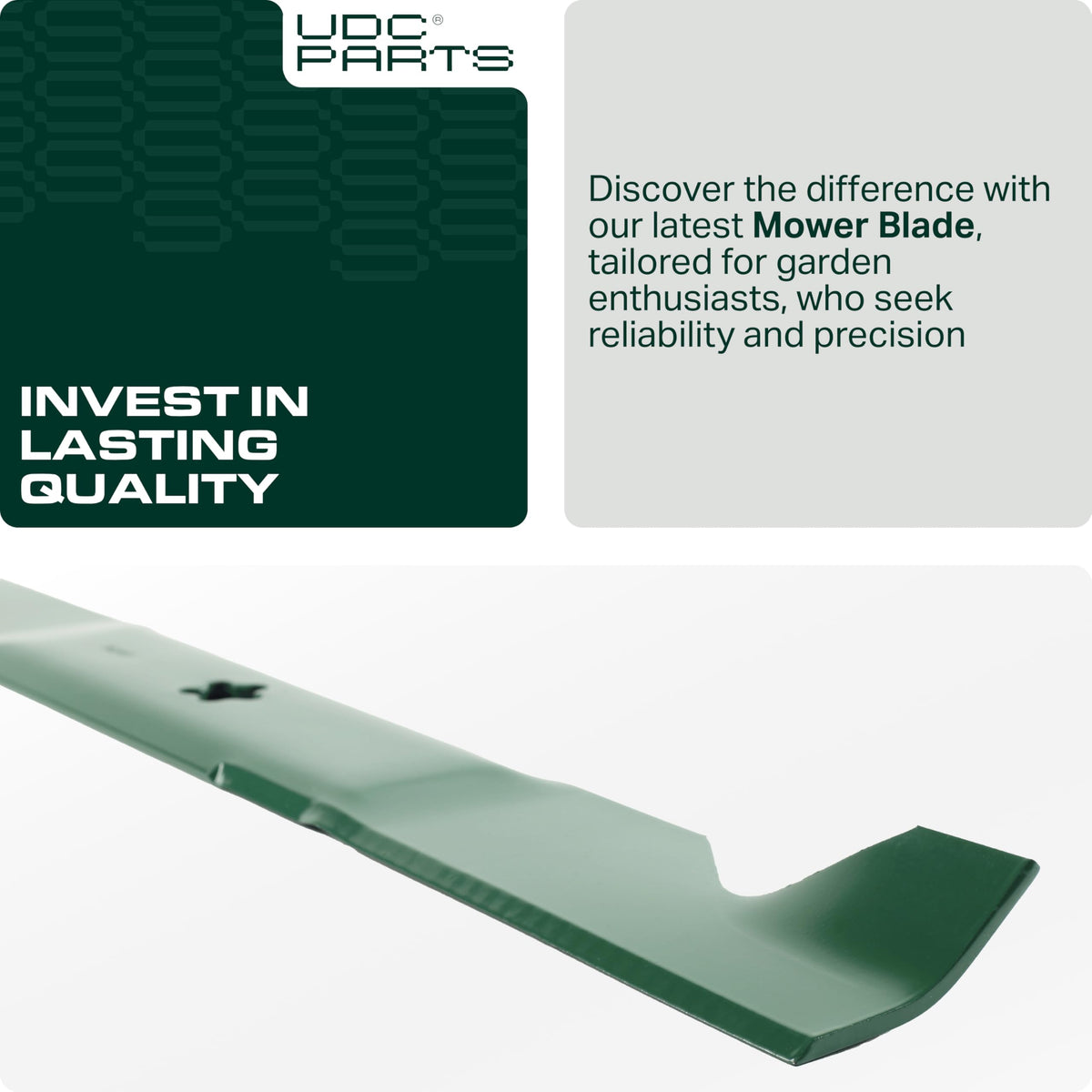 UDC Parts 405380 blade installation demonstrating simple, tool-free replacement