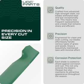 UDC Parts 532138971 high lift mower blade compatibility with Husqvarna models